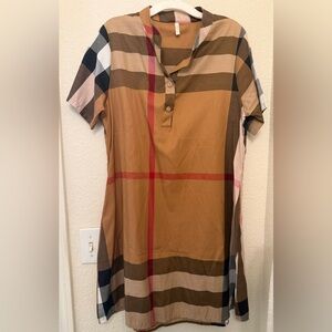 Plaid Short Sleeve Dress